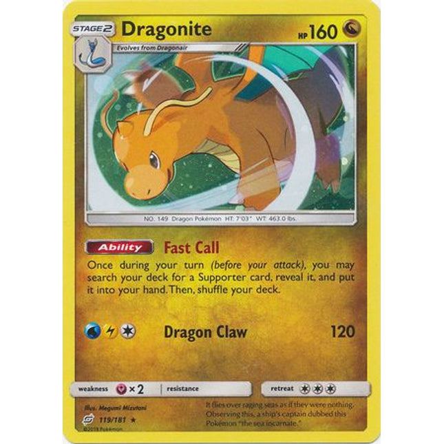 Dragonite (119/181) (Cosmos Holo) [Sun & Moon: Team Up]