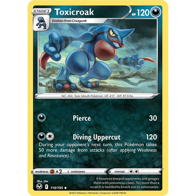 Toxicroak (110/195) [Sword & Shield: Silver Tempest]