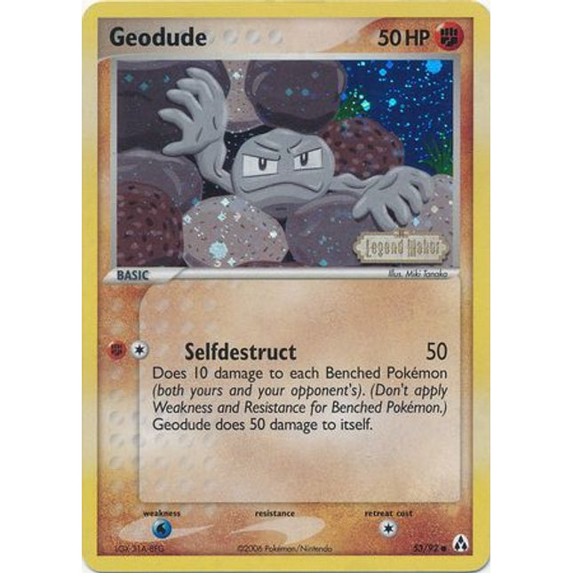 Geodude (53/92) (Stamped) [EX: Legend Maker]