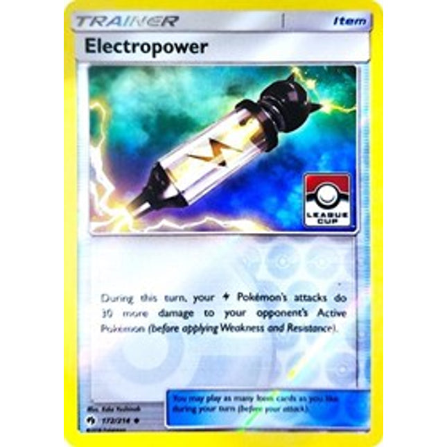 Electropower (172/214) (League Promo) [Sun & Moon: Lost Thunder]