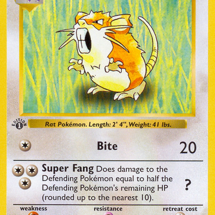 Raticate (40/102) (Shadowless) [Base Set 1st Edition]