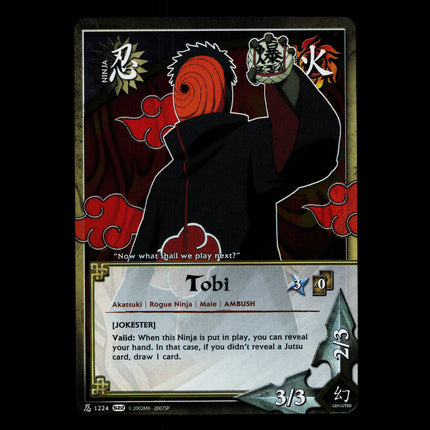 Tobi - 1224 - NM - 1st Edition Foil - S22 - Naruto CCG - D3-85