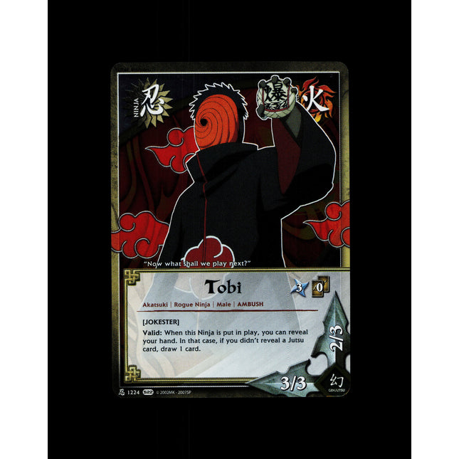 Tobi - 1224 - NM - 1st Edition Foil - S22 - Naruto CCG - D3-85