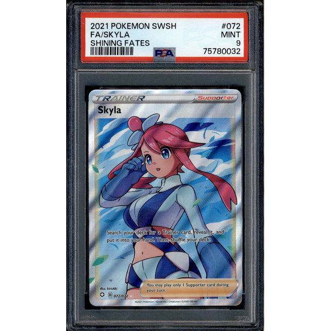Skyla - 072/072 - PSA 9 - Full Art - Shining Fates - Pokemon - 80032