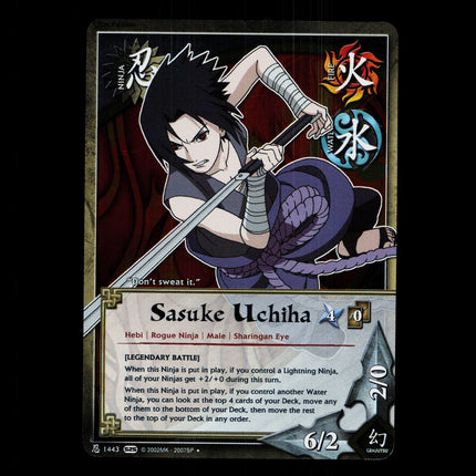 Sasuke Uchiha - 1443 - NM - 1st Edition Foil - S25 - Naruto CCG - D4-69
