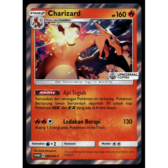 Charizard - 080/SM-P - PSA NM - Indonesian - Upnormal Coffee - Promo - Pokemon - A1-80