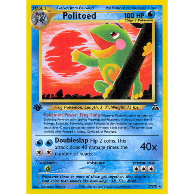 Politoed (27/75) [Neo Discovery 1st Edition]