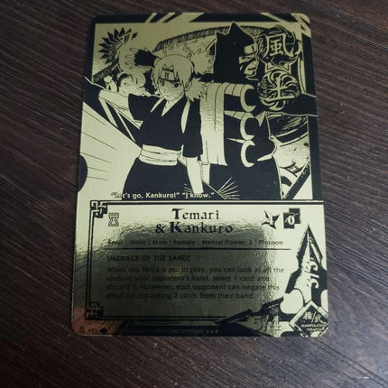 Temari & Kankuro - 495 - NM - Unlimited - Gold Foil - Naruto CCG - E1-177