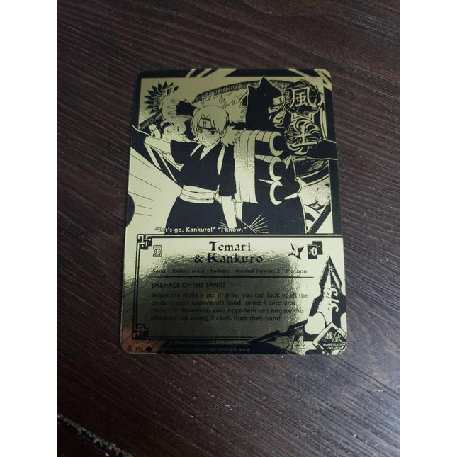 Temari & Kankuro - 495 - NM - Unlimited - Gold Foil - Naruto CCG - E1-177