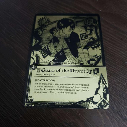 Gaara of the Deserrt - 145 - NM - Unlimited - Gold Foil - Naruto CCG - E1-178