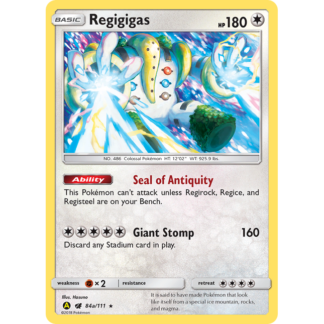 Regigigas (84a/111) (Alternate Art Promo) [Sun & Moon: Crimson Invasion]