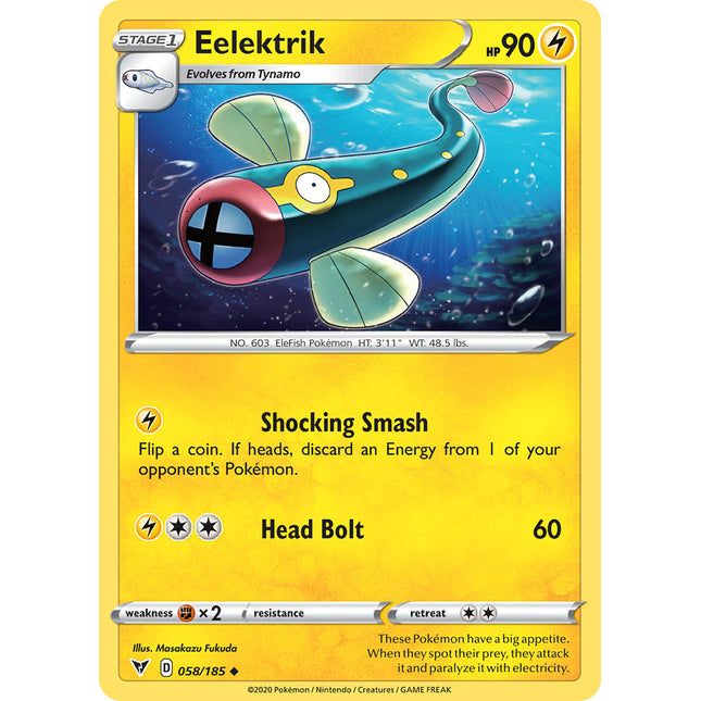 Eelektrik (058/185) [Sword & Shield: Vivid Voltage]