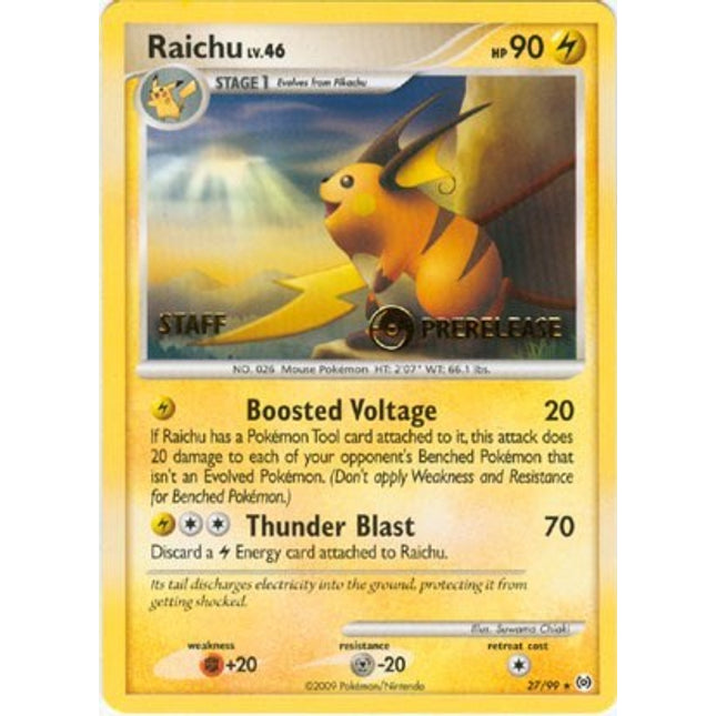 Raichu - 27/99 (Prerelease Promo) [Staff] [Nintendo Promos]