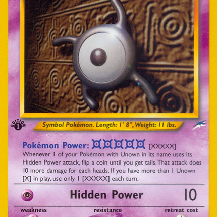 Unown [X] (30/105) [Neo Destiny 1st Edition]