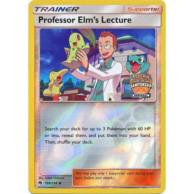 Professor Elm's Lecture (188/214) (Regional Championship Promo) [Sun & Moon: Lost Thunder]
