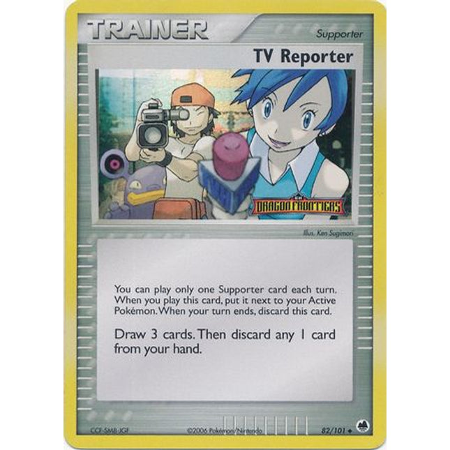 TV Reporter (82/101) (Stamped) [EX: Dragon Frontiers]