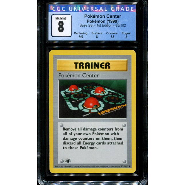 Pokemon Center - 85/102 - CGC 8 - 1st Edition - Base Set - Pokemon - 38101