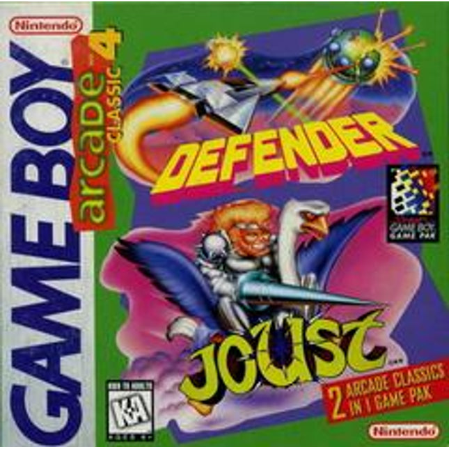 Arcade Classic 4: Defender and Joust - GameBoy