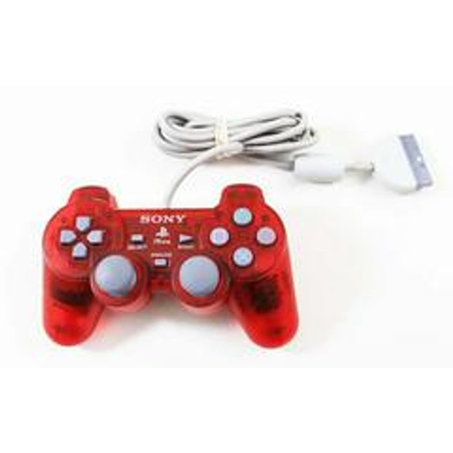 Clear Red Dual Shock Controller - Playstation