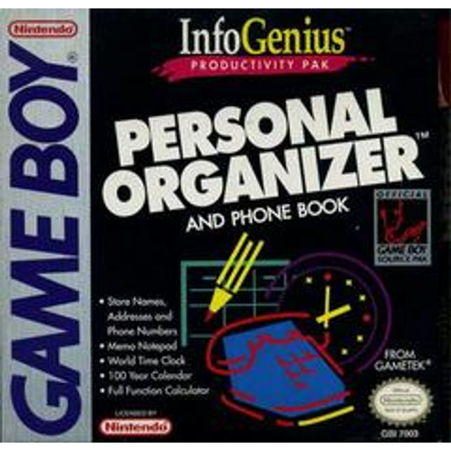 Personal Organizer & Phone Book - GameBoy