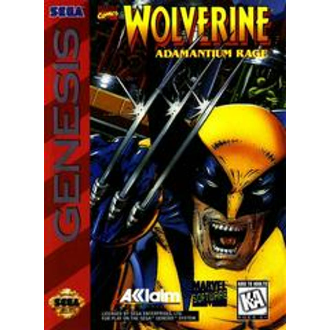 Wolverine Adamantium Rage - Sega Genesis
