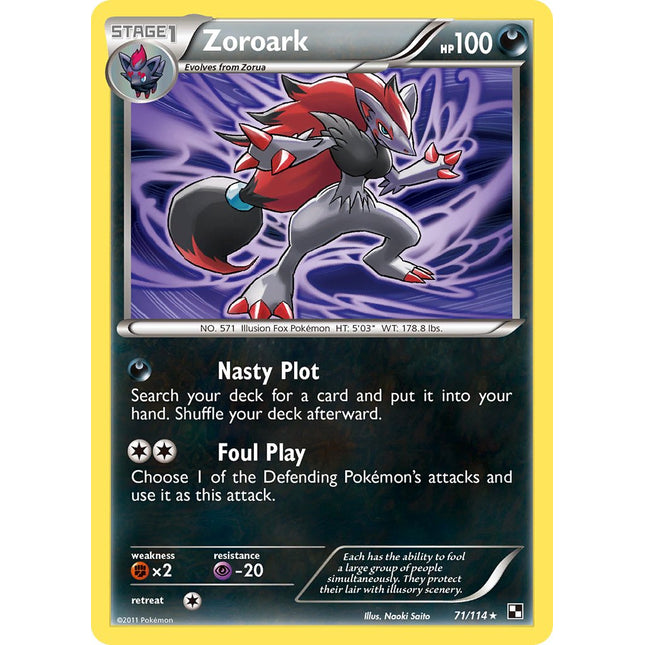 Zoroark (71/114) (Cracked Ice Holo) (Blister Exclusive) [Black & White: Base Set]