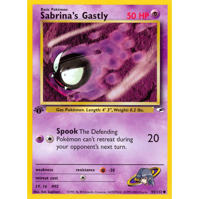 Sabrina's Gastly (93/132) [Gym Heroes 1st Edition]