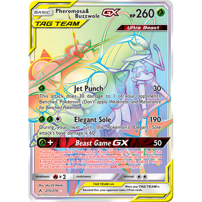 Pheromosa & Buzzwole GX (215/214) [Sun & Moon: Unbroken Bonds]