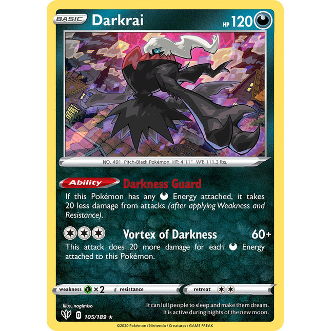 Darkrai (105/189) (Theme Deck Exclusive) [Sword & Shield: Darkness Ablaze]