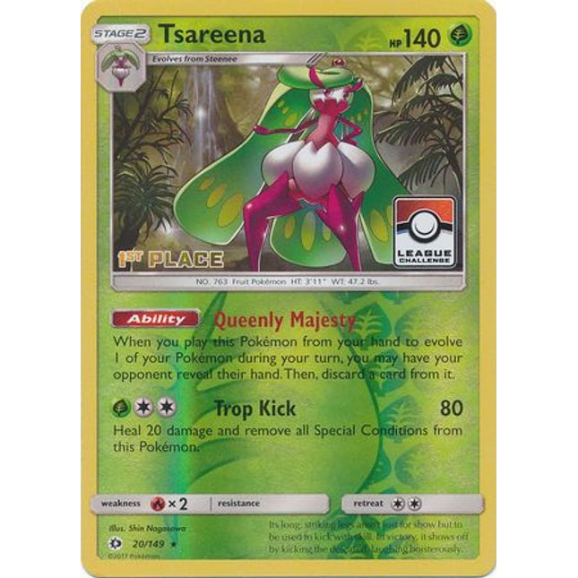 Tsareena (20/149) (League 1st Place) [Sun & Moon: Base Set]