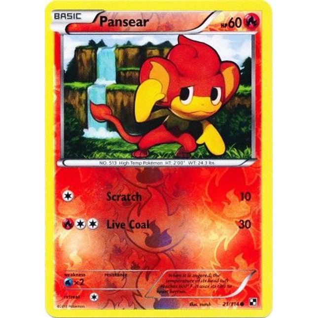 Pansear (21/114) (Energy Reverse Holo) [Black & White: Base Set]