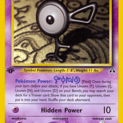 Unown [F] (48/75) [Neo Discovery 1st Edition]