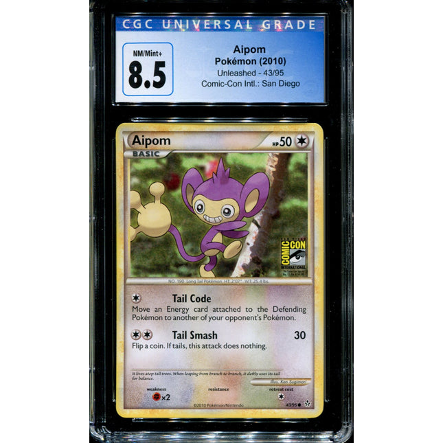 Aipom - 43/95 - CGC 8.5 - Unleashed - Comic Con - Pokemon - 94026
