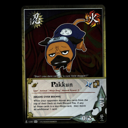Pakkun - 1220 - NM - 1st Edition Foil - S22 - Naruto CCG - D3-87
