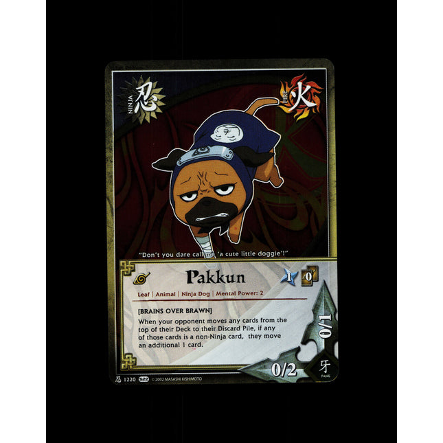 Pakkun - 1220 - NM - 1st Edition Foil - S22 - Naruto CCG - D3-87