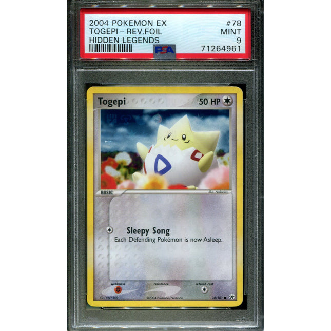 Togepi - 78/101 - PSA 9 - Reverse Holo - Hidden Legends - Pokemon - 64961