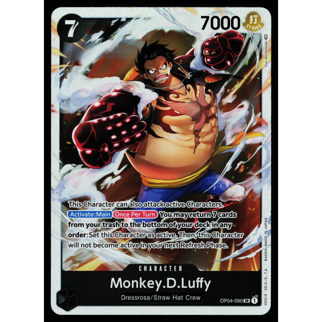 Monkey D. Luffy - OP04-090 - NM - Super Rare - English OP04 - One Piece TCG