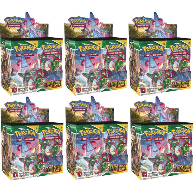 Evolving Skies Booster Box Case - 216 Packs (6 boxes) - Sealed - New