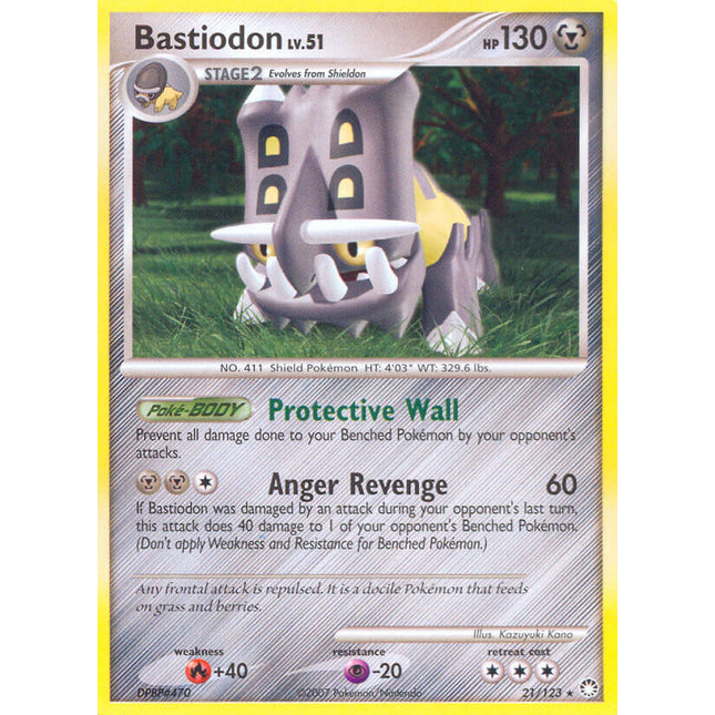 Bastiodon (21/123) (Theme Deck Exclusive) [Diamond & Pearl: Mysterious Treasures]