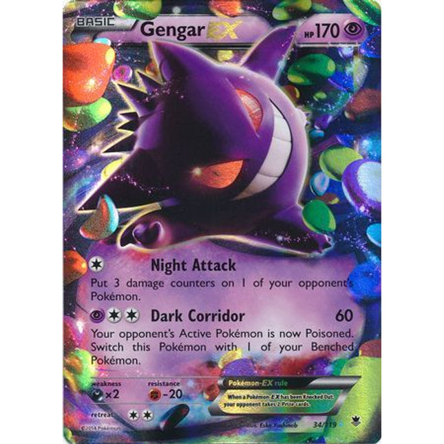 Gengar EX (34/119) (Jumbo Card) [XY: Phantom Forces]