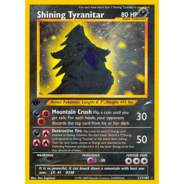 Shining Tyranitar (113/105) [Neo Destiny 1st Edition]