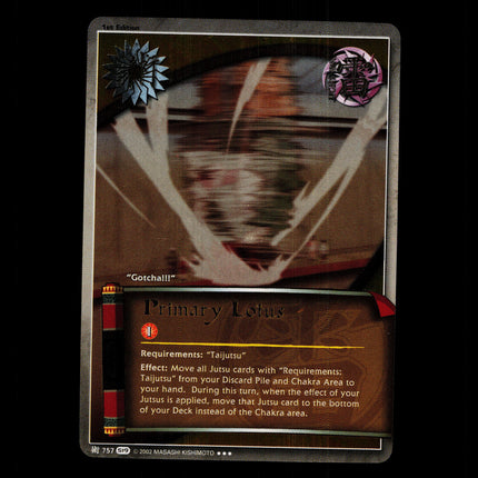 Primary Lotus - 757 - NM - 1st Edition Foil - S19 - Naruto CCG - D4-133