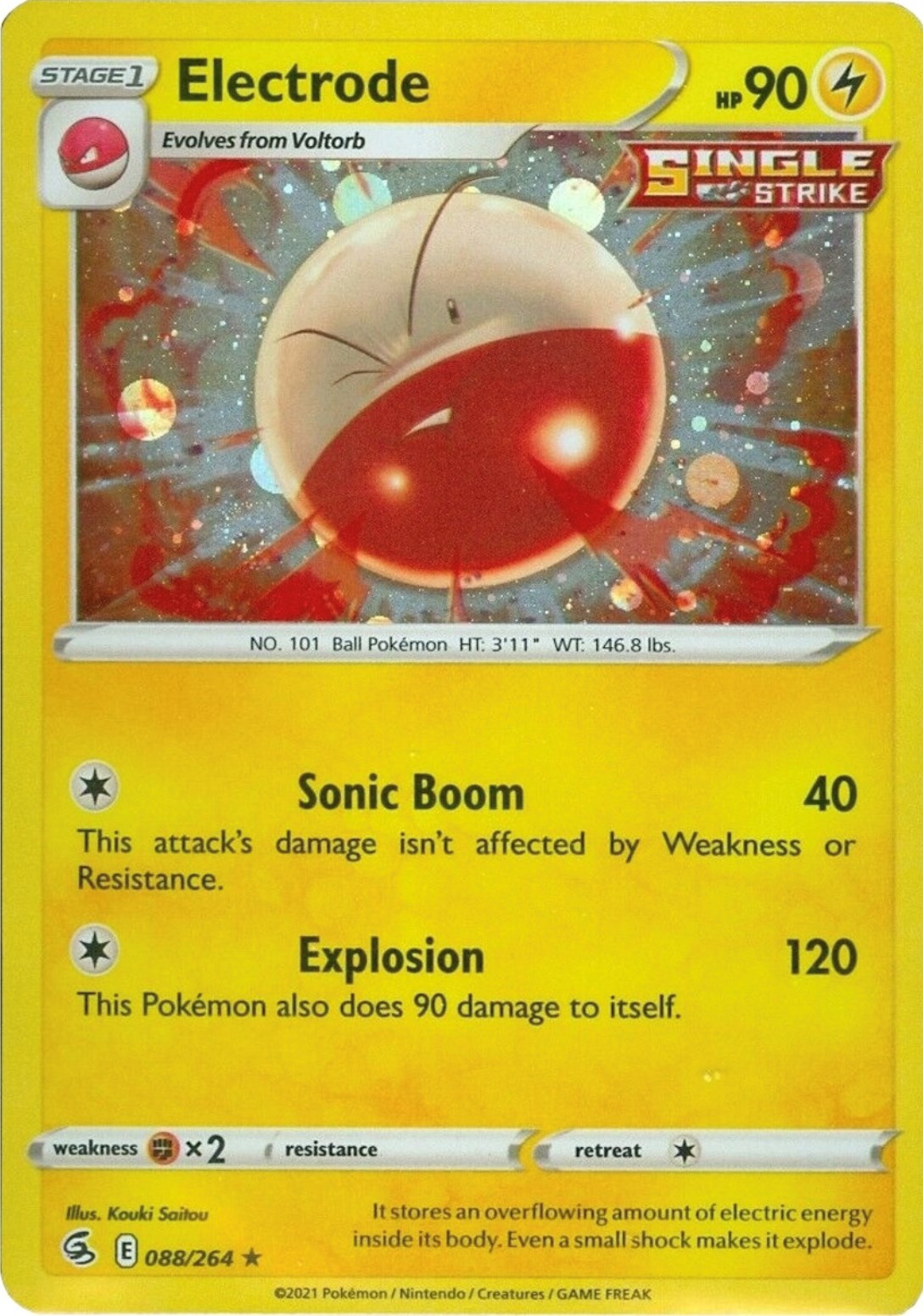 Electrode (088/264) (Cosmos Holo) [Sword & Shield: Fusion Strike] – Squeaks  Game World