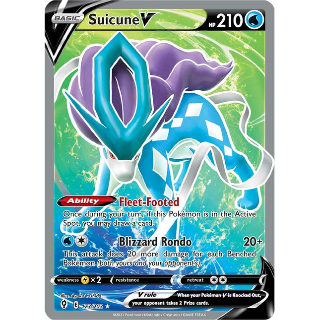 Suicune V (173/203) [Sword & Shield: Evolving Skies]