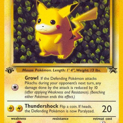 Pikachu (1) (1st Edition Misprint Promo) [Wizards of the Coast: Black Star Promos]