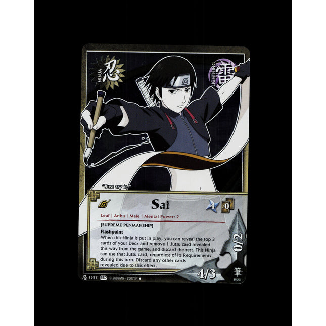 Sai - 1587 - NM - Unlimited Foil - S27 - Naruto CCG - D3-140
