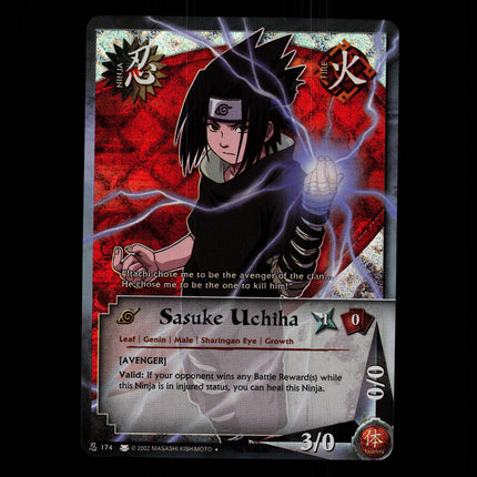 Sasuke Uchiha - 174 - NM - 1st Edition Foil - Diamond - Naruto CCG - D4-75