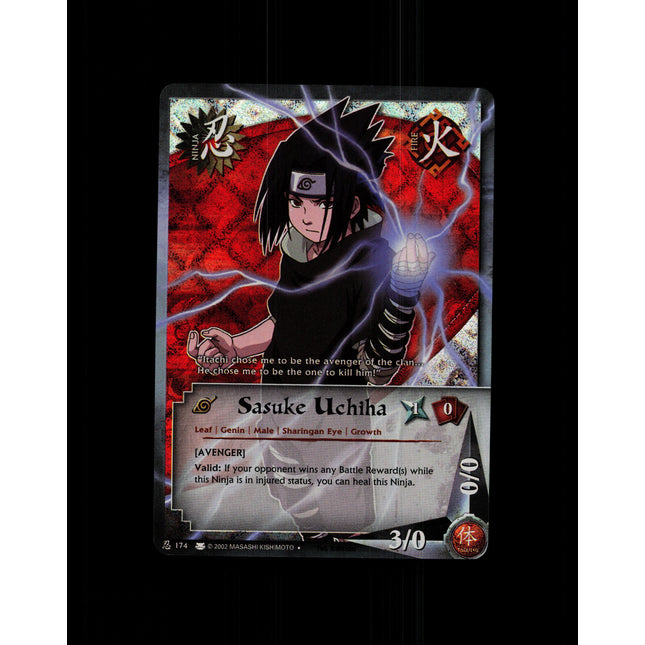 Sasuke Uchiha - 174 - NM - 1st Edition Foil - Diamond - Naruto CCG - D4-75