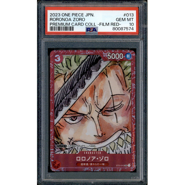 Roronoa Zoro - ST01-013 - PSA 10 - Film Red Collection - Promo - One Piece - 87574