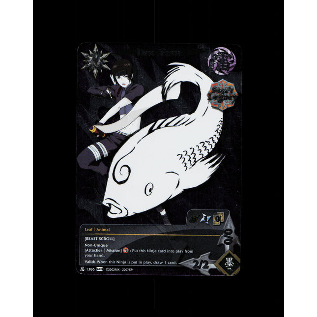 Ink Fish - 1386 - NM - Unlimited Foil - S24 - Naruto CCG - D3-119